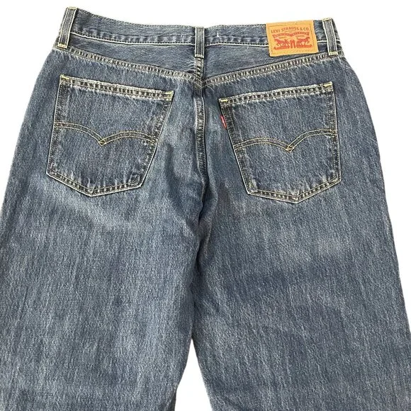 New Levi's 501 Women's Distressed Low Pro Straight Leg Blue Denim Pants, Size 29 - Picture 5 of 11